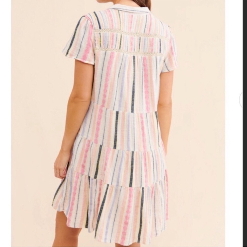 Anthropologie Georgina Tiered cotton Shirt Dress - Picture 2 of 12